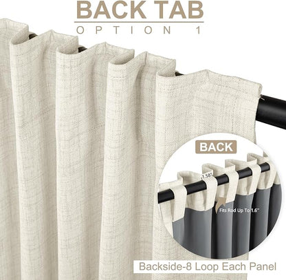 100% Blackout Shield Linen Blackout Curtains - Image 3
