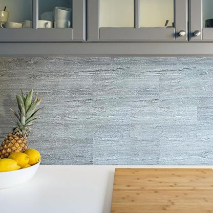 AULIGET 20-Piece Grey Shale Peel and Stick Backsplash Wall Tiles, Laundry Room - Image 6