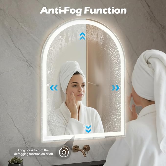 DUMOS 28"×36" LED Bathroom Mirror - Image 4