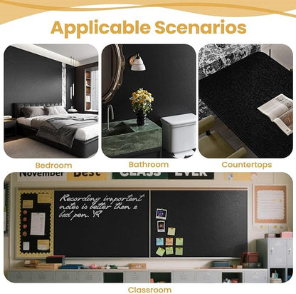Black Silk Wallpaper Peel and Stick Embossed Self Adhesive Contact Paper 15.7" - Image 5