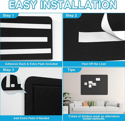 Large Felt Bulletin Board for Wall, Soft Felt Cork Board for Office, Home - Image 5