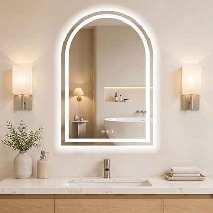 Arched LED Bathroom Mirrors by WISSMILESHOME