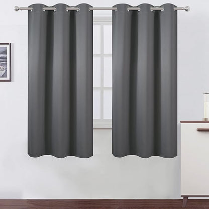LEMOMO Frost Grey Thermal Blackout Curtains/38 x 63 Inch/Set of 2 Panels Room by Lemomo