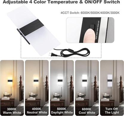 TRLIFE Modern LED Wall Sconce, Adjustable 4 Color Temperature 12W Morden Wall - Image 2