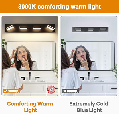 Torondo 360° Rotate LED Bathroom Vanity Light Fixtures, 1600LM Acrylic Matte - Image 3