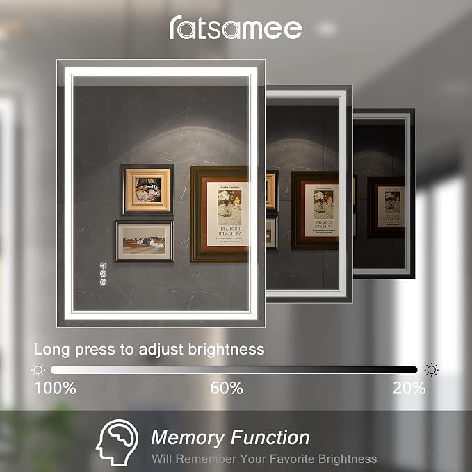Ratsamee 28" x 36" Led Mirror for Bathroom - Image 5