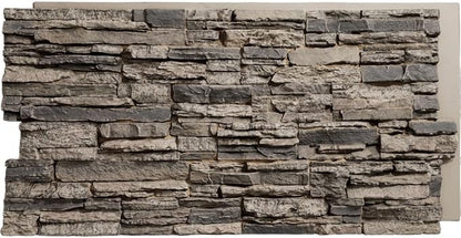 EverStone Canyon Ridge Faux Stone Panel, 45 3/4"W x 24 1/2"H x 1 1/4"D by EkenaMillwork