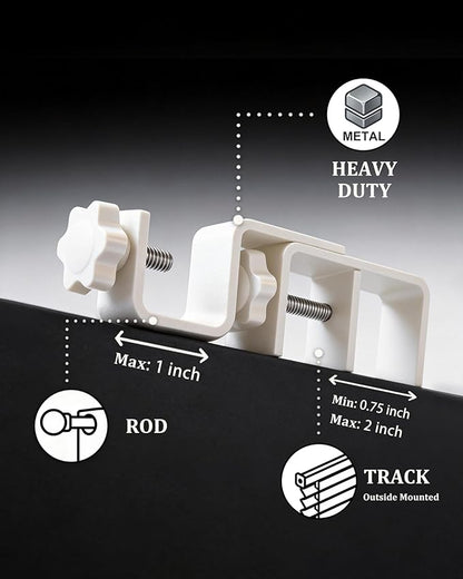 Mimiio No Drill Curtain Rod Brackets - Image 5