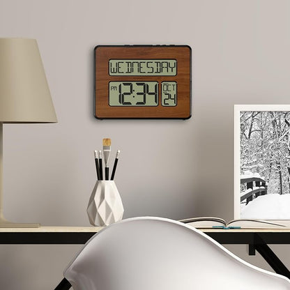 La Crosse Technology 513-1419-WA-INT Atomic Large Full Digital Calendar Clock - Image 3