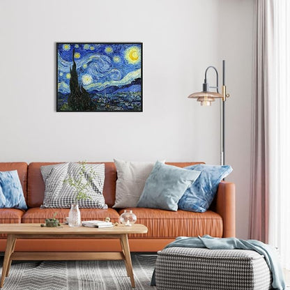 Van Gogh Canvas Wall Art: Starry Night Painting Famous Art Prints Posters Black - Image 6