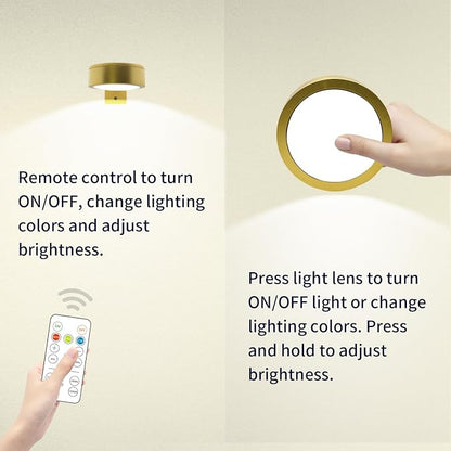 6Pack Picture Light Wireless Wall Painting Light 3 Lighting Art Display - Image 3