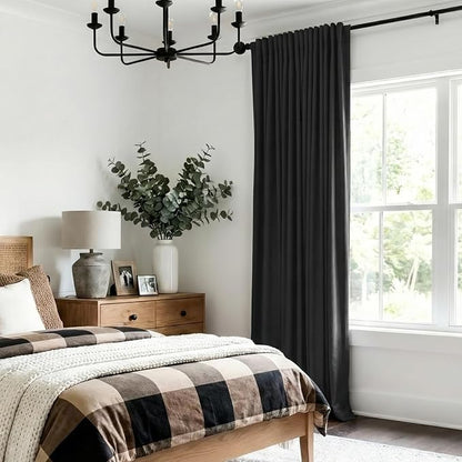 100% Blackout Shield Linen Blackout Curtains - Image 6