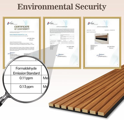 6 Pack Wood Panels for Wall, 47.24" x 12.79" Acoustic Wood Slat Wall Panel for - Image 5