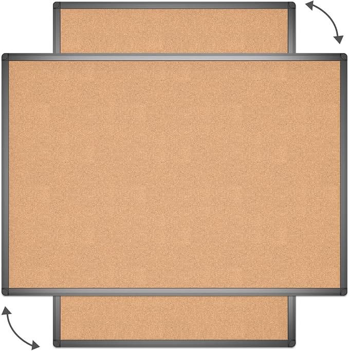 VIZ-PRO Cork Notice Board, 36 X 24 Inches, Cork Bulletin Board - Image 3
