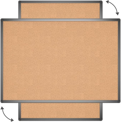 VIZ-PRO Cork Notice Board, 36 X 24 Inches, Cork Bulletin Board - Image 3
