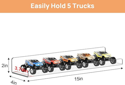upsimples 8 Pack Acrylic Shelves Wall Organizer and Storage, Toy Cars, Kids - Image 3