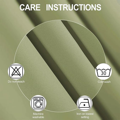 LEMOMO Blackout Curtains 42 x 63 inch/Sage Green Curtains Set of 2 - Image 4