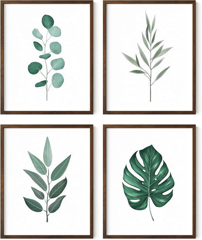 HAUS AND HUES Green Plant Art Print Set of 4-16x20 by HausandHuesArtPrints