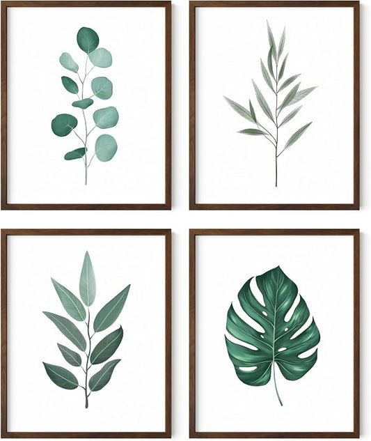 HAUS AND HUES Green Plant Art Print Set of 4-16x20 by HausandHuesArtPrints