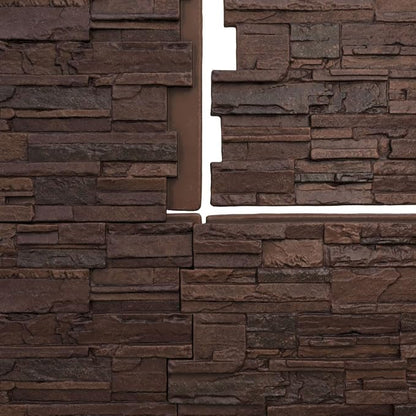 EverStone Cascade Faux Stone Panel, 48 5/8"W x 24 3/4"H x 1 1/4"D, Deep Creek - Image 9