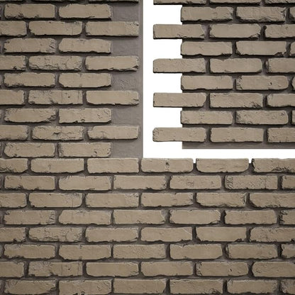 EverStone Aged Brick Faux Brick Panel, 46 7/8"W x 27"H x 1 1/4"D, Adobe Color - Image 9