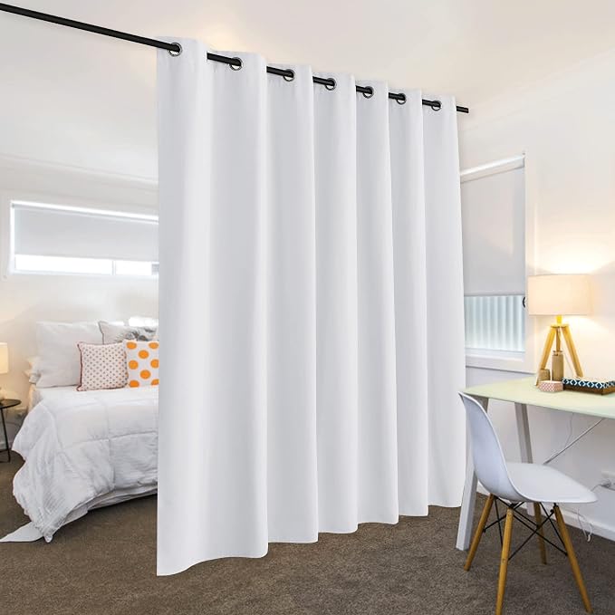RYB HOME Room Divider Curtains for Bedroom, Thermal Insulated Privacy Ceiling - Image 3