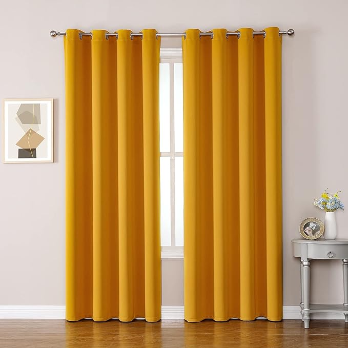 ChrisDowa Room Darkening Curtains 80 Inches Long 2 Panels Set by ChrisDowa