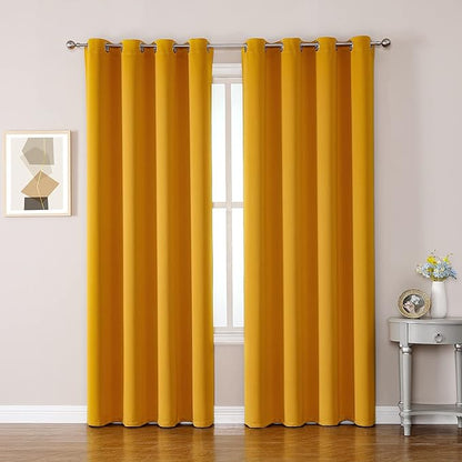 ChrisDowa Room Darkening Curtains 80 Inches Long 2 Panels Set by ChrisDowa