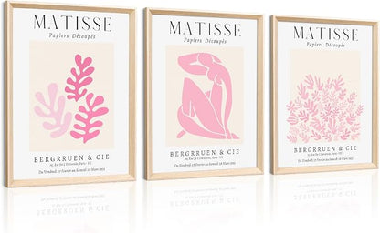 Framed Matisse Pink Canvas Wall Art, Abstract Matisse Canvas Wall Decor - Image 9