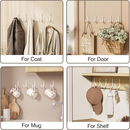 Wall Hooks for Hanging Towel/Coat - 22LB Screw in Metal Hanger Wall Mount - Image 6