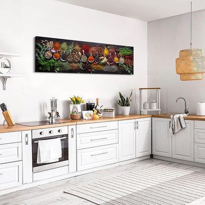 Large Colorful Kitchen Wall Art Spices Herb Food Picture - Image 5