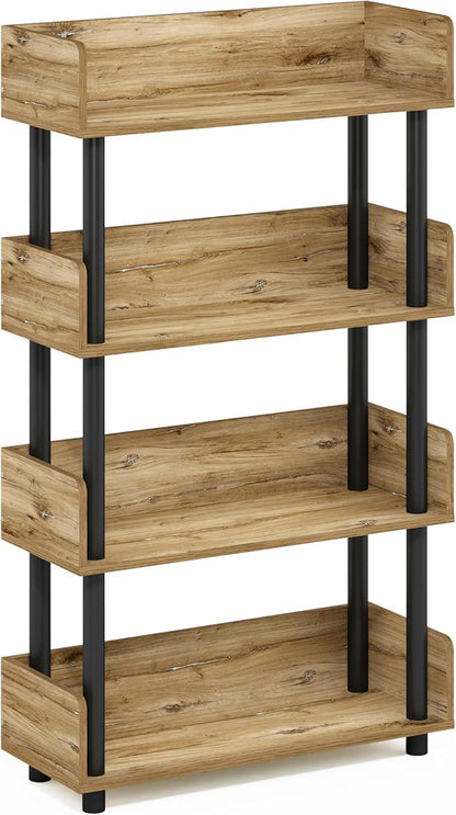 Furinno TURN-N-TUBE 4-Tier Display Shelf, Storage Shelves, Book Shelf, Open - Image 5
