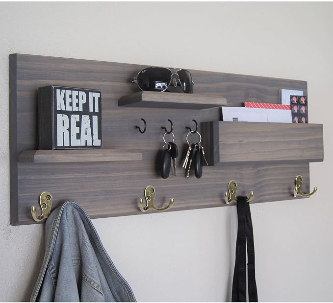 Homanu 10 Pack Coat Hooks, Heavy Duty Double Prong Coat Hooks Wall Mounted - Image 7
