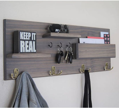 Homanu 10 Pack Coat Hooks, Heavy Duty Double Prong Coat Hooks Wall Mounted - Image 7