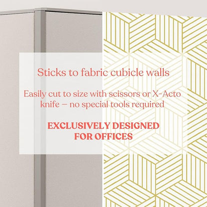 Cubicle Wallpaper for Fabric Walls Removable-Gold and White Geometric Wallpaper - Image 6
