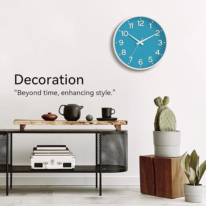 Roymnie Wall Clock, Silent Wall Clocks Battery Operated 8 Inch-Modern Non - Image 6