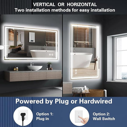 28“ x 40” LED Bathroom Mirror Fogless LED Mirror - Image 7