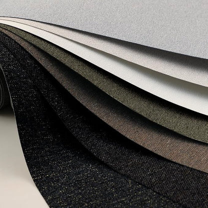 Black Peel and Stick Wallpaper Slight Velvety Feeling Woven Fabric Grasscloth - Image 3