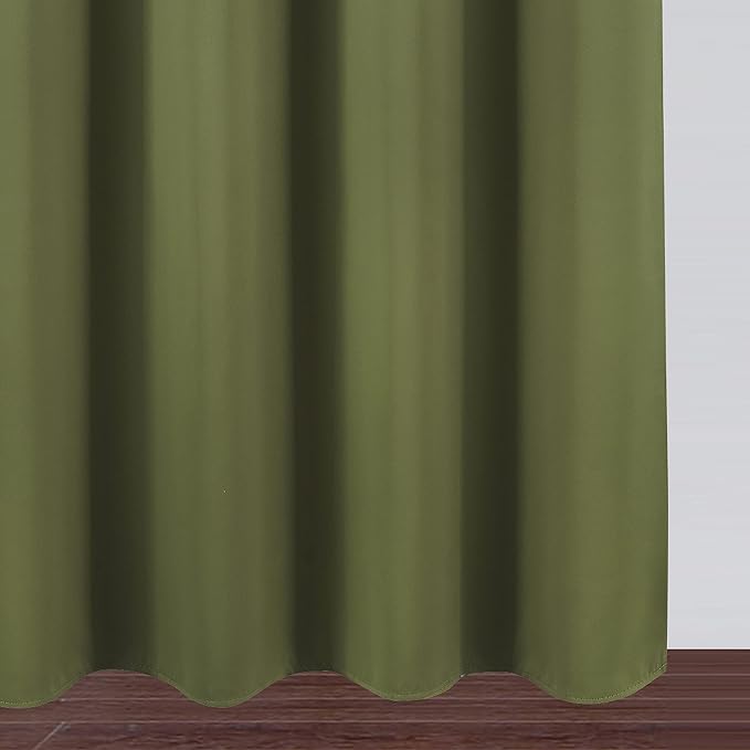 LEMOMO Olive Blackout Curtains/52 x 95 Inch/Set of 2 Panels Thermal Insulated - Image 9