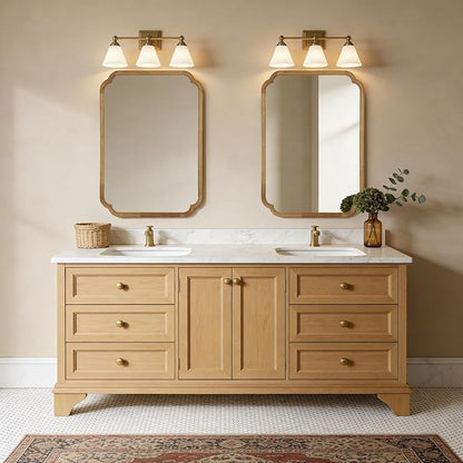 WallBeyond 28" x 40" Rounded Corner Arch Wall Mirror - Image 7