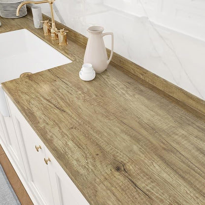 WESTICK Brown Wood Contact Paper Removable Wooden Wallpaper Self Adhesive Wood - Image 3