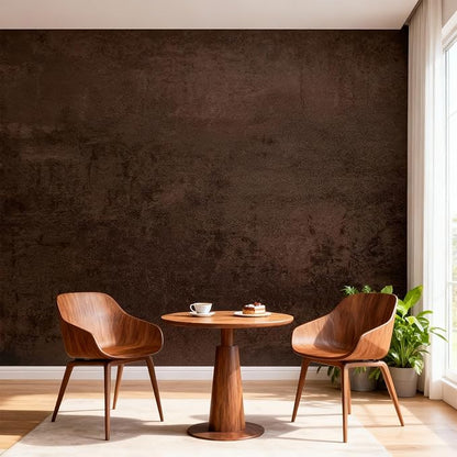 Moody Brown Peel and Stick Limewash Wallpaper 16'' x 590'' Dark Bronze by Bumoo