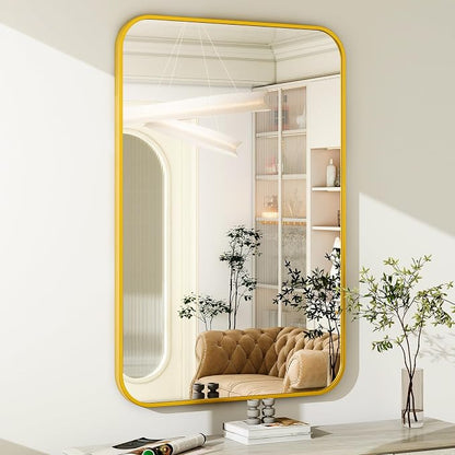 Easly 26 x 38 Inch Bathroom Mirror, Rounded Rectangular Vanity Mirror - Image 8