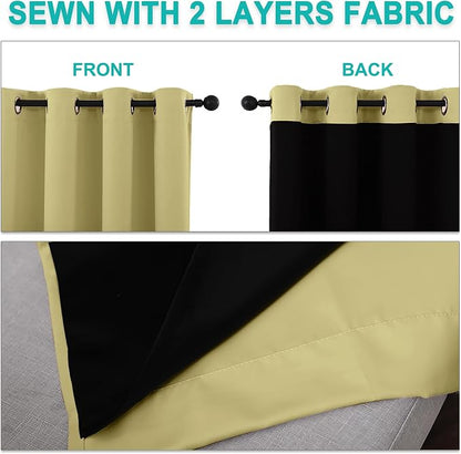 NICETOWN 100% Blackout Blinds, Laundry Room Decor Window Treatment Curtains - Image 5