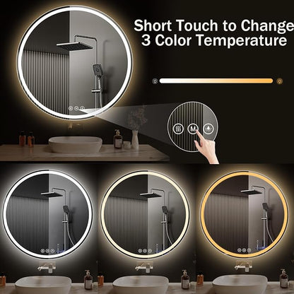 LED Bathroom Mirror 36 Inch Round Bathroom Mirror - Image 3