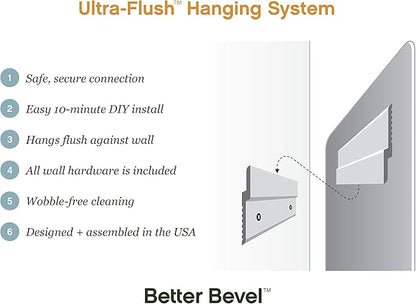 Better Bevel Frameless Oval Mirror | 23.5" x 30.5" Bathroom Wall Mirror - Image 5