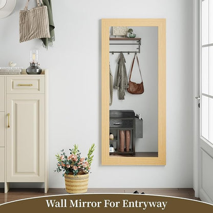 Syndra Modern Full Length Mirror Wood Frame, 56x20'' Large Floor Mirror - Image 2