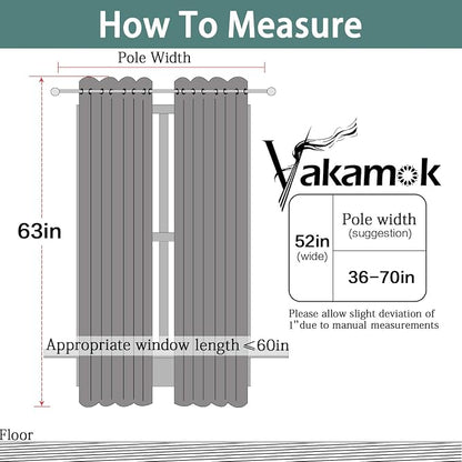 Yakamok 2 Thick Layers Completely Blackout Window Treatment Thermal Insulated - Image 8
