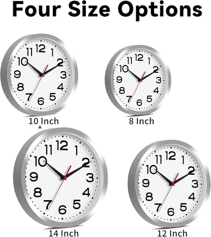 Roymnie Wall Clock Silent Non-Ticking Modern Clock Battery Operated 10 Inch - Image 5
