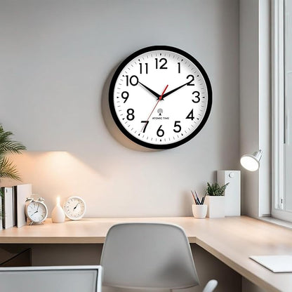 DAXSMY Atomic Wall Clock Analog 10 Inch Battery Operated Modern Decorative - Image 7